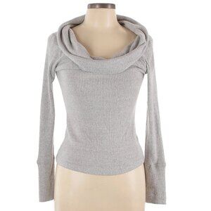 Style Rack Soft Long Sleeve Cowl neckline Sweater in Light Gray -  Size Small